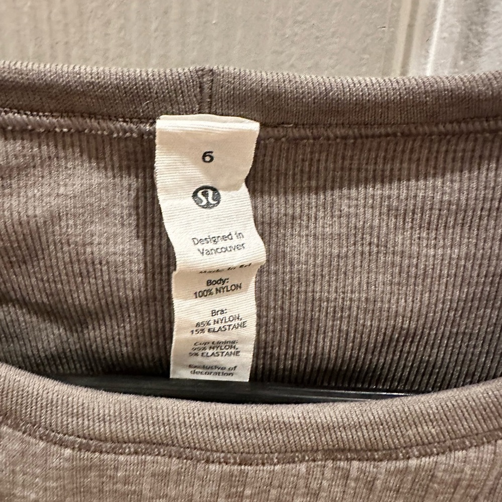 Lululemon Brown/Grey Ribbed Top